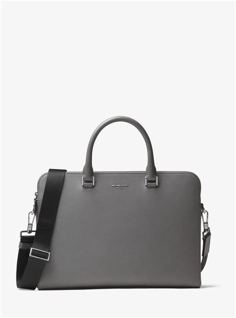 michael kors harrison leather briefcase|cartera Michael Kors original.